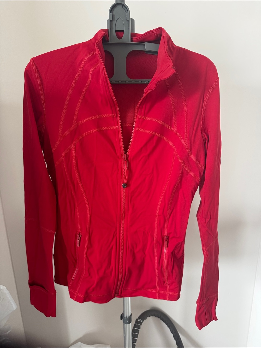 lululemon athletica Red Zip-Front Bomber Jacket